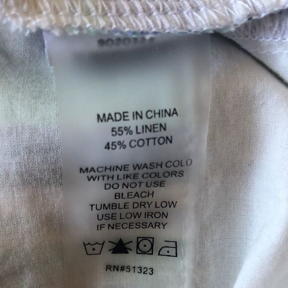 NWT Vince Camuto Linen Aqua Ice Striped Pants - S - Picture 6 of 9